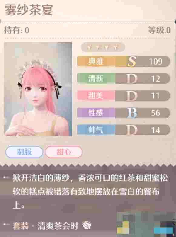 《无限暖暖》清爽茶会时套装图鉴