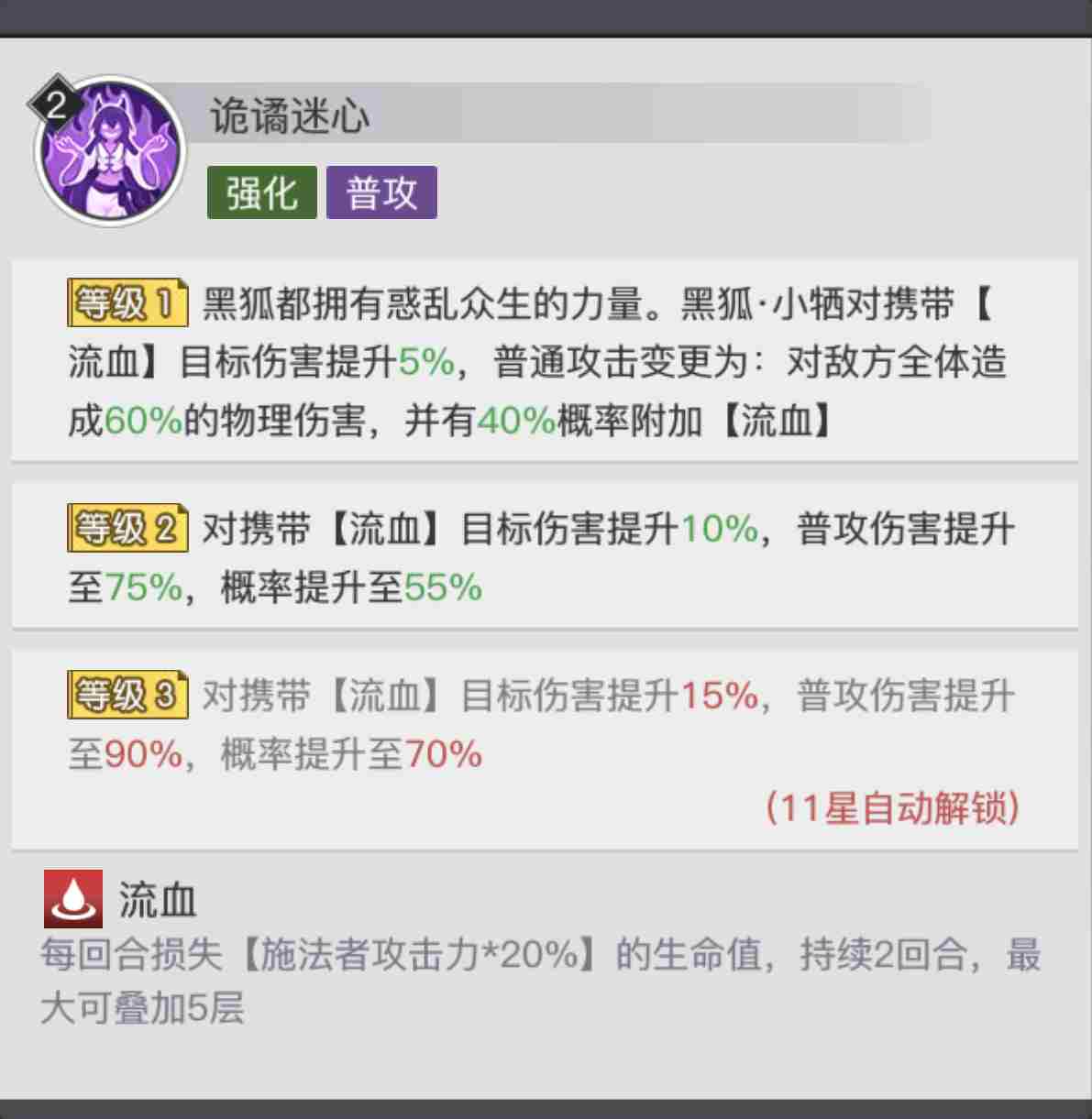 三千幻世黑狐小牺怎么样 黑狐小牺技能图鉴图2