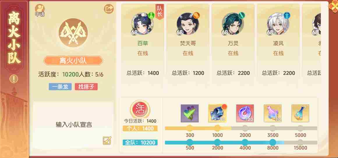《离火之境》小队系统介绍