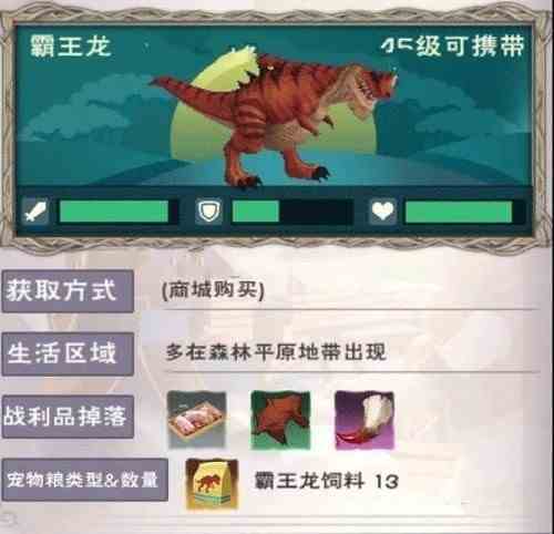 创造与魔法霸王龙饲料怎么做保底多少包