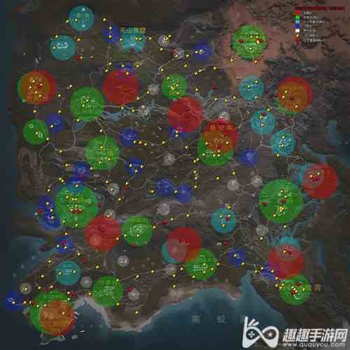 武侠乂手游地图资源分布详解图1