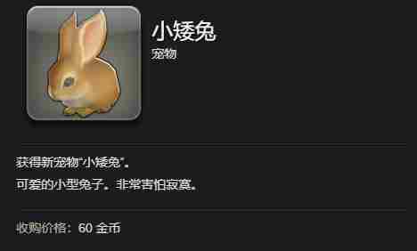 最终幻想14水晶世界小矮兔宠物获得方法 - 小编