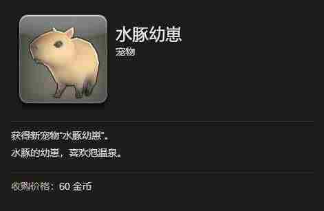最终幻想14水晶世界水豚幼崽获得方法 - 小编