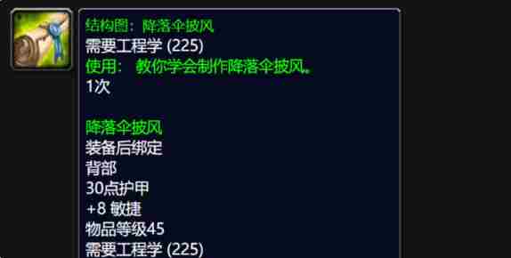 魔兽世界降落伞披风图纸掉落地点一览