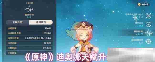 原神迪奥娜天赋提升介绍