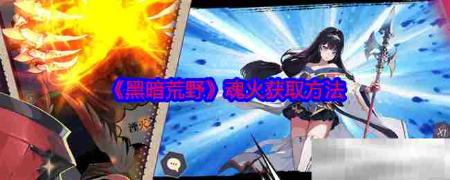 黑暗荒野魂火快速获取攻略