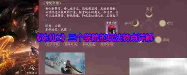 诛仙2三大学院特色玩法深度介绍