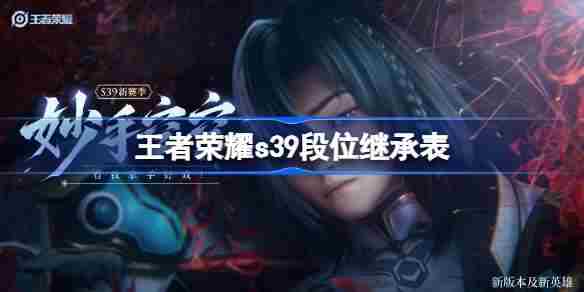 王者荣耀S39赛季段位继承规则一览