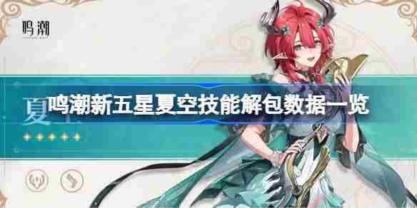 鸣潮夏空五星技能解包数据详览