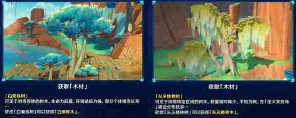 原神尘歌壶纳塔木材种类一览