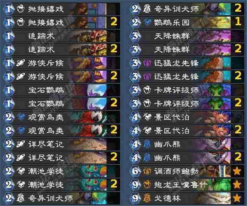 炉石传说荒野之神任务卡组一览介绍