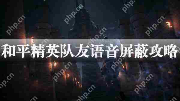 和平精英如何屏蔽队友语音沟通