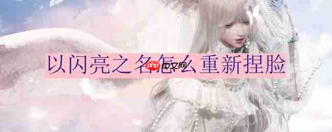 如何快速重塑完美形象闪亮之名捏脸攻略