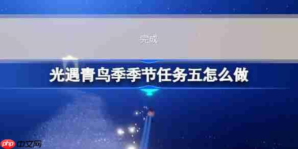 光遇青鸟季第五任务攻略介绍