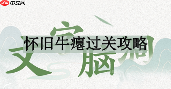 怀旧牛瘪通关攻略速览