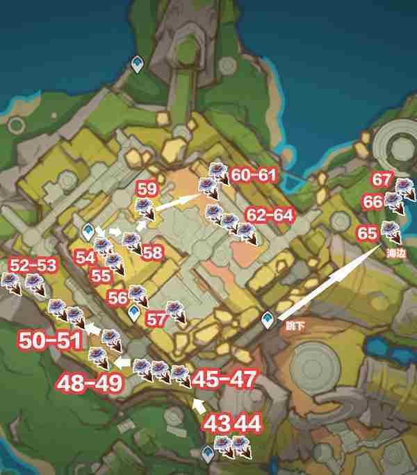 《原神》85个枯叶紫英位置一览