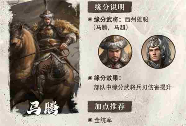 《三国谋定天下》S6赛季新武将马腾介绍说明