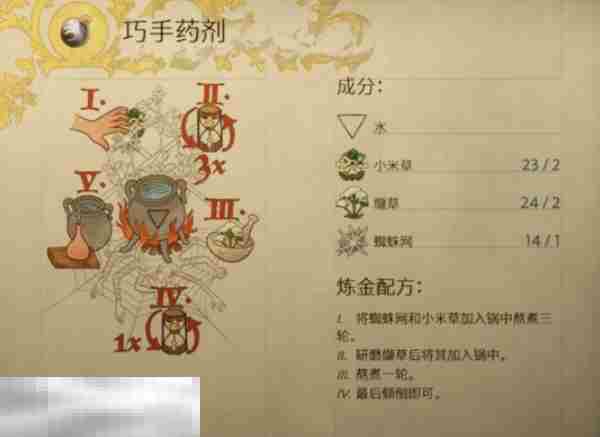 天国拯救2巧手药剂怎么做 巧手药剂制作攻略