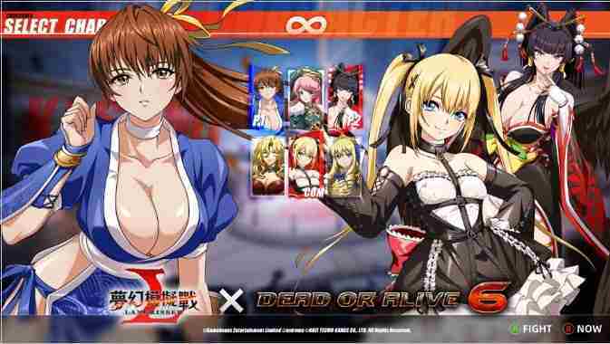 《梦幻模拟战》×《DEAD OR ALIVE 6》联动开跑 霞、女天狗、玛莉・萝丝参战