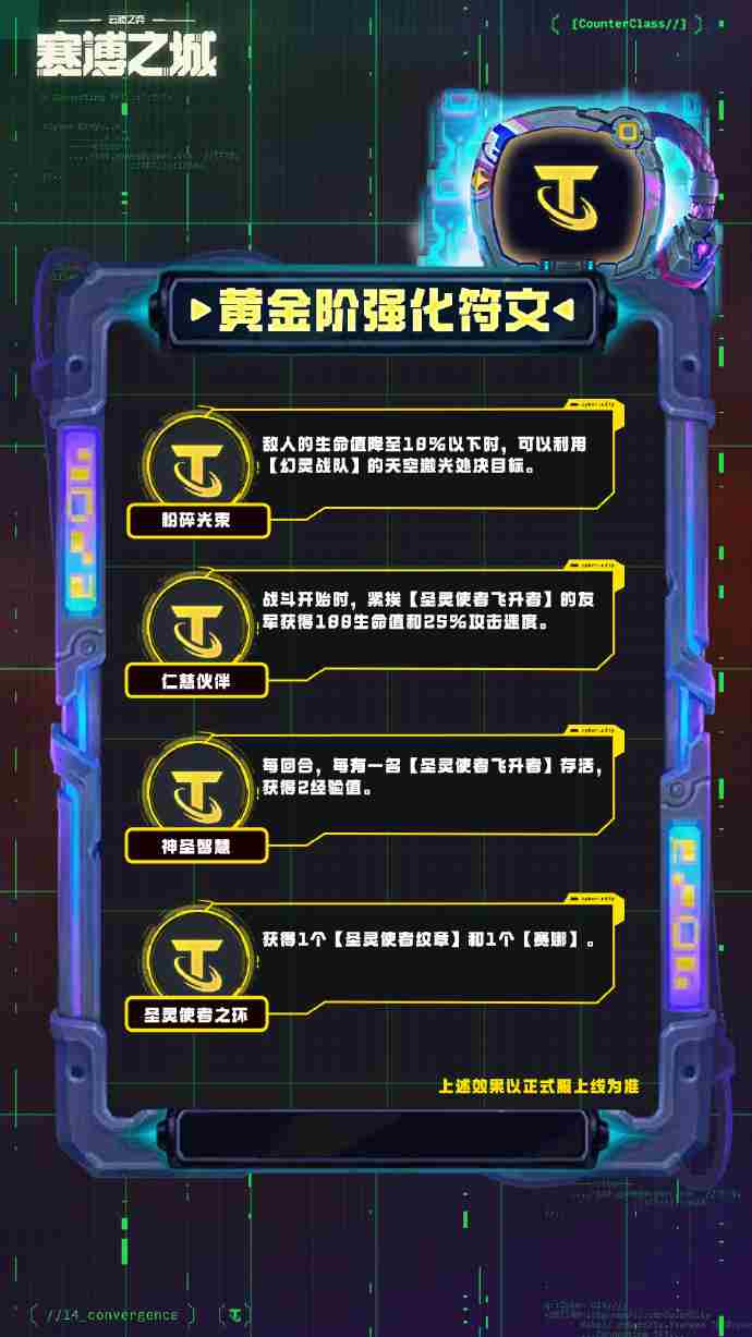 云顶之弈S14黄金阶强化符文介绍 云顶之弈S14黄金阶强化符文一览