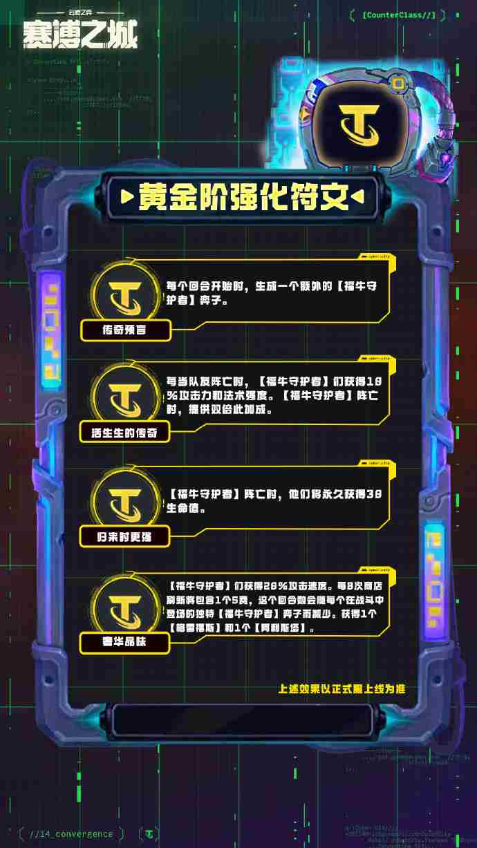 云顶之弈S14黄金阶强化符文介绍 云顶之弈S14黄金阶强化符文一览