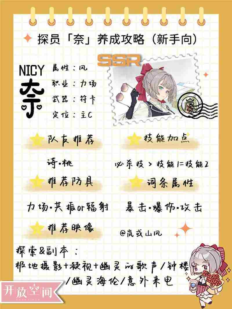 开放空间探员奈培养攻略指南