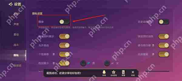 金铲铲之战隐身设置攻略