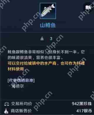 黑色沙漠鱼类图鉴攻略下篇