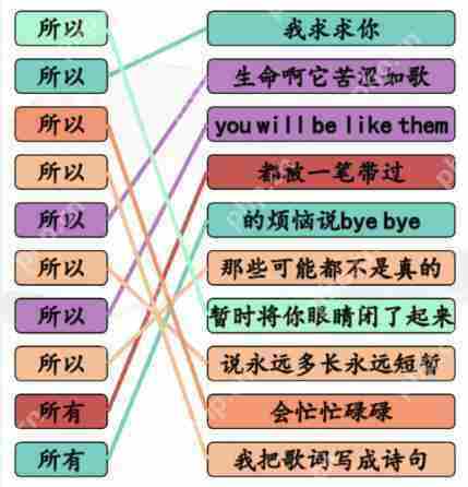 抖音汉字找茬王所以连线怎么过-连线所以音乐通关攻略